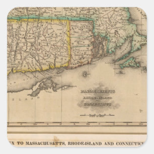 Samlas Rhode - ön, Connecticut Fyrkantigt Klistermärke
