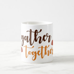 Samlas Tillsammans Thanksgiving Höstfärger Kaffemugg