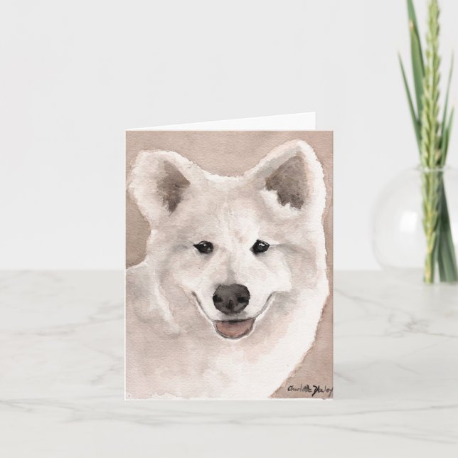 Samlat Hund Art Note Card Kort (Framsida)