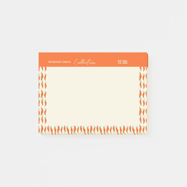 Samling av botaniska morötter post-it block (Framsida)
