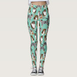 Samling av det automatiska Shepherdset Aussie Hund Leggings<br><div class="desc">Ett sortiment söta Aussies dekorerar de här lagren. Detta kollage med realistiska illustrationer av Australian shepherd hundar i stil ställs mot bakgrund av färgaden av mynta gröntar.</div>
