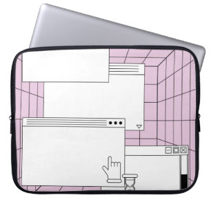 Samling av inslag i användargränssnittet. Cyberpun Laptop Fodral