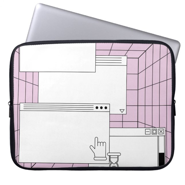 Samling av inslag i användargränssnittet. Cyberpun Laptop Fodral (Framsidan)