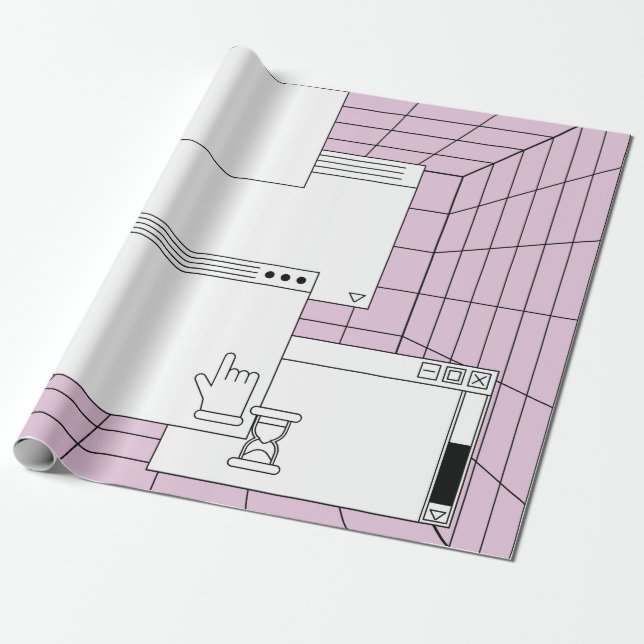 Samling av inslag i användargränssnittet. Cyberpun Presentpapper (Utrullad)