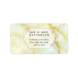 Samling av marble Effect Bröllop Adressetikett