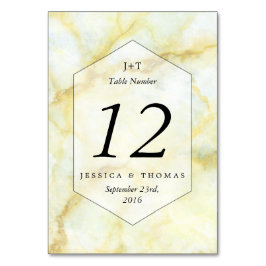 Samling av marble Effect Bröllop Bordsnummer