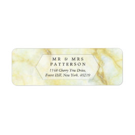 Samling av marble Effect Bröllop Returadress Etikett
