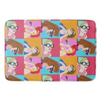 Samling av moderna kvinnor badrumsmatta