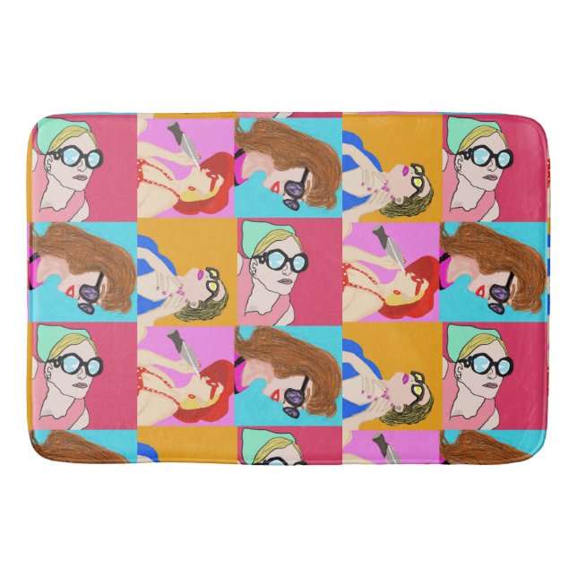 Samling av moderna kvinnor badrumsmatta (Framsidan)