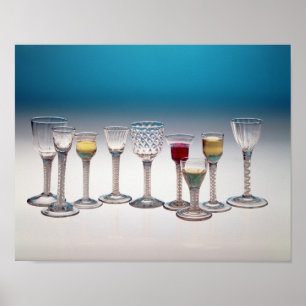 Samling av vinexponeringsglas, c.1755-60 poster