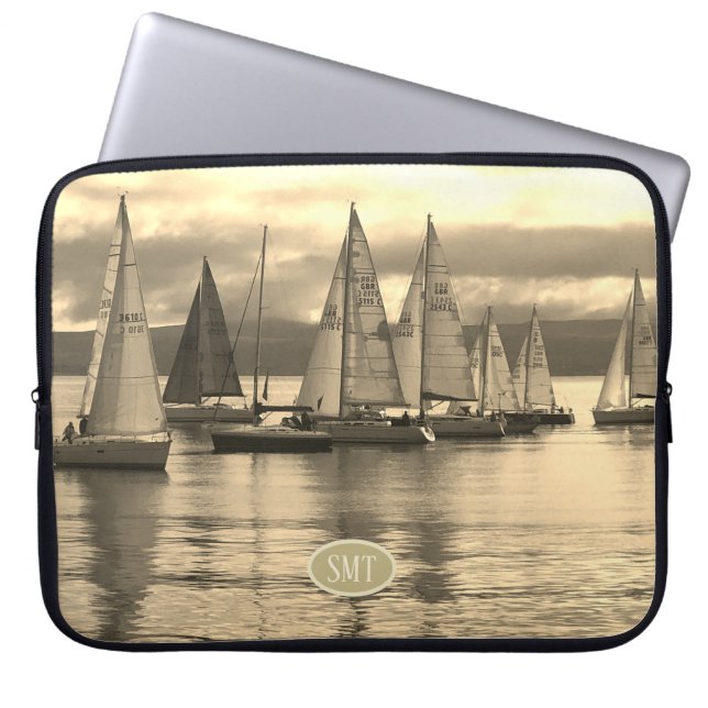 Samling av yachter i Skottland. Laptop Fodral (Framsidan)