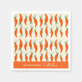 Samling Botaniska Morötter Pappersservett