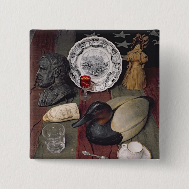 Samlingen av anmärker, däribland en kopp knapp (Framsida)