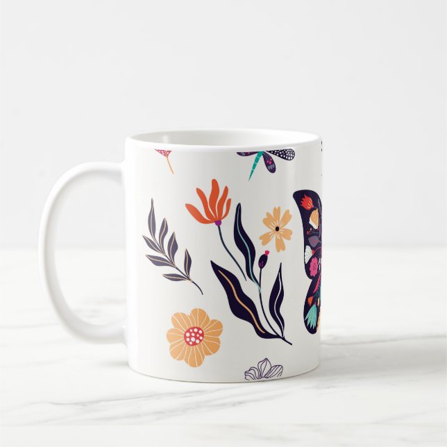 Samlingen hand plockade i vår sommaren inslag wi kaffemugg (Vänster)