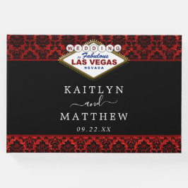 Samlingen i Glitter Damask Las Vegas Bröllop Gästböcker