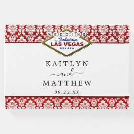 Samlingen i Glitter Damask Las Vegas Bröllop Gästböcker