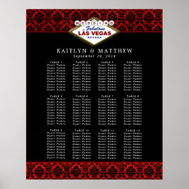 Samlingen i Glitter Damask Las Vegas Bröllop Poster