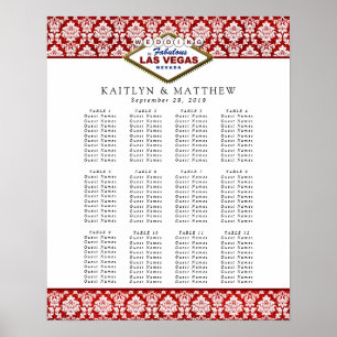 Samlingen i Glitter Damask Las Vegas Bröllop Poster