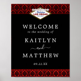 Samlingen i Glitter Damask Las Vegas Bröllop Poster