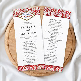 Samlingen i Glitter Damask Las Vegas Bröllop Program