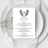 Samlingen Monogram Berry Bush Bröllop - Menu