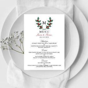 Samlingen Monogram Berry Bush Bröllop - Menu Meny