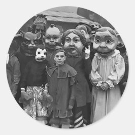 Samlingen på Halloween Runt Klistermärke