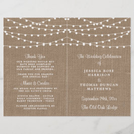 Samlingen Rustic Burlap String Ljus Bröllop