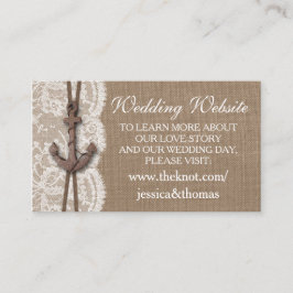 Samlingen Rustic Nautical Anchor Bröllop Tilläggskort