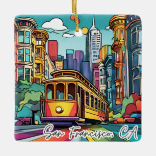 Samlingsbar julprydnad - San Francisco CA Julgransprydnad Keramik