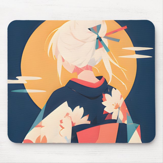 Samlingsbara Anime-inspirerad musmattor (Framsidan)