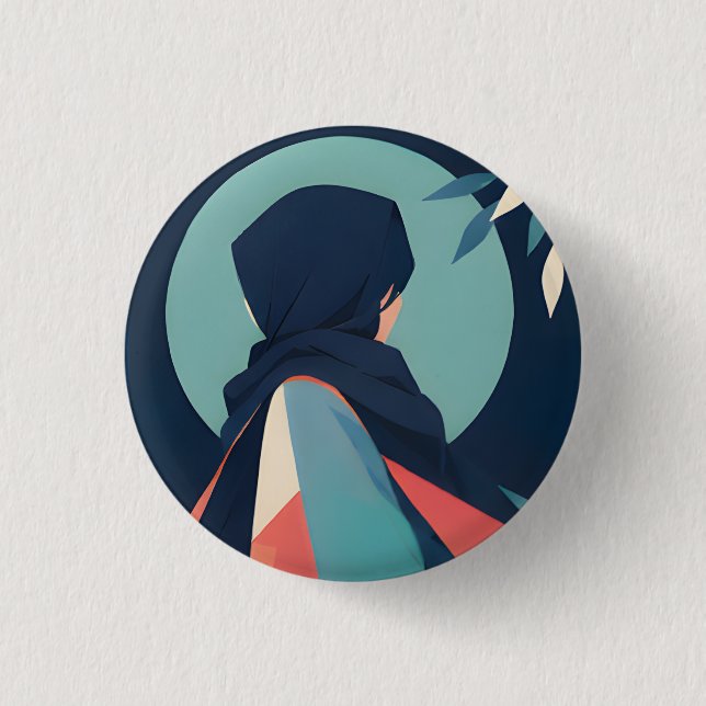 Samlingsbara Anime-inspirerade knappar 4 Azure Sil (Framsida)