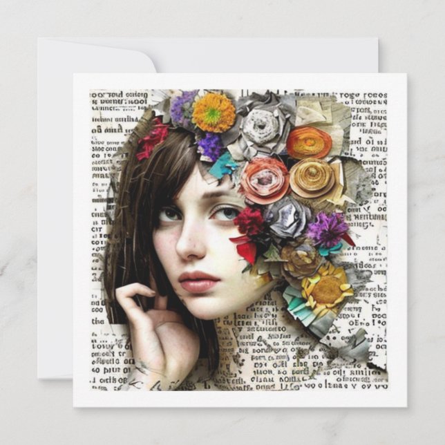 Samlingsbild | Söt Girl Girl with Flowers in her H (Framsida)