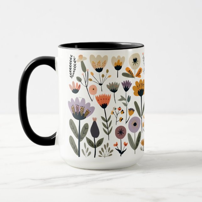 Samlingsvektorer blommor mugg (Vänster)