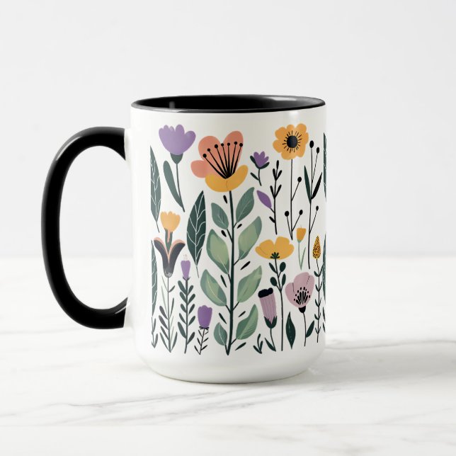 Samlingsvektorer blommor mugg (Vänster)
