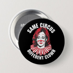 Samma cirkus annan clown Anti Kamala 2024 Knapp