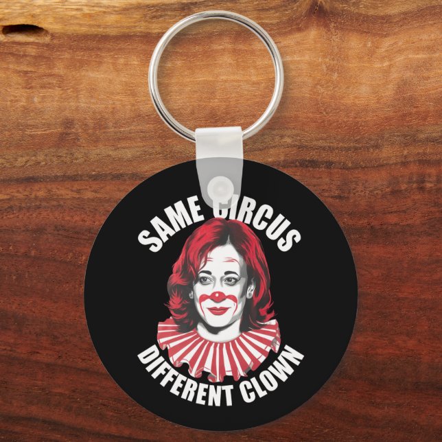 Samma cirkus annan clown Anti Kamala 2024 Nyckelring (Framsida)