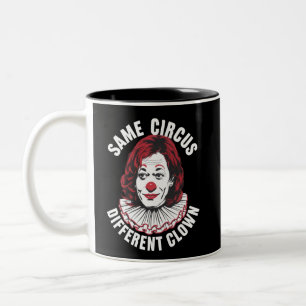Samma cirkus annan clown Anti Kamala 2024 Två-Tonad Mugg