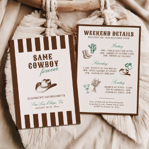 Samma Cowboy För Alltid Möhippa Inbjudningar