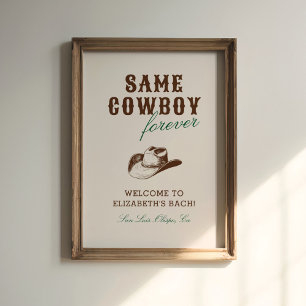 Samma Cowboy Forever Bachelorette Helg Poster