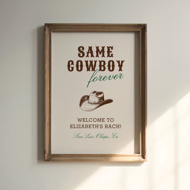 Samma Cowboy Forever Bachelorette Helg Poster (Skapare uppladdad)