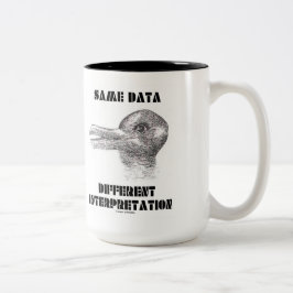 Samma data, olika tolkning (Anka Kanin) Två-Tonad Mugg