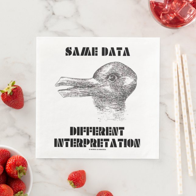 Samma data olika tolkning illusion psyke pappersservett (Insitu)