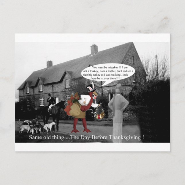 Samma gamla sak dagen före Thanksgivingen.. Helg Vykort (Framsida)