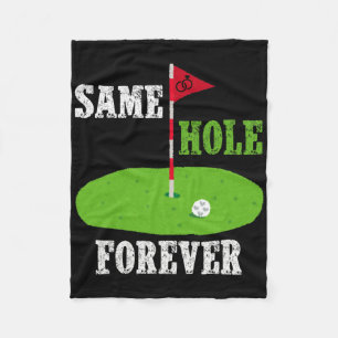 Samma hål för alltid brudgumme svensexa rolig golf fleecefilt