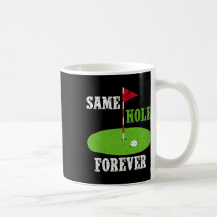 Samma hål för alltid brudgumme svensexa rolig golf kaffemugg