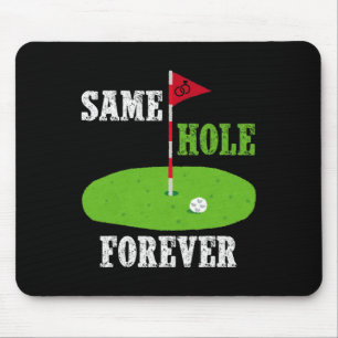 Samma hål för alltid brudgumme svensexa rolig golf musmatta