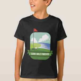 Samma hål för evigt rolig golf svensexa före bröll t shirt
