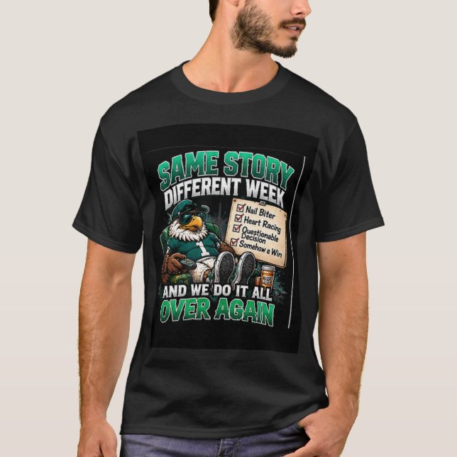 Samma historia, olika vecka, fotbollströja t shirt (Framsida)