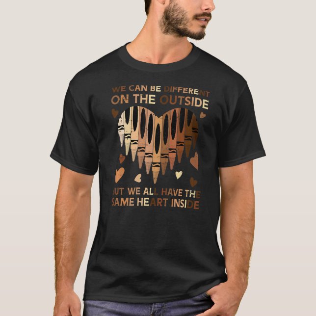 Samma hjärta innanför svart historia Månad Afrikas T Shirt (Framsida)